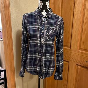 Plaid Button-Up Shirt